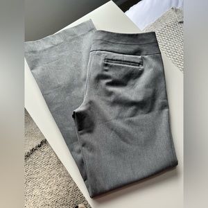 Express Editor Low Rise Bootcut Pants in Grey